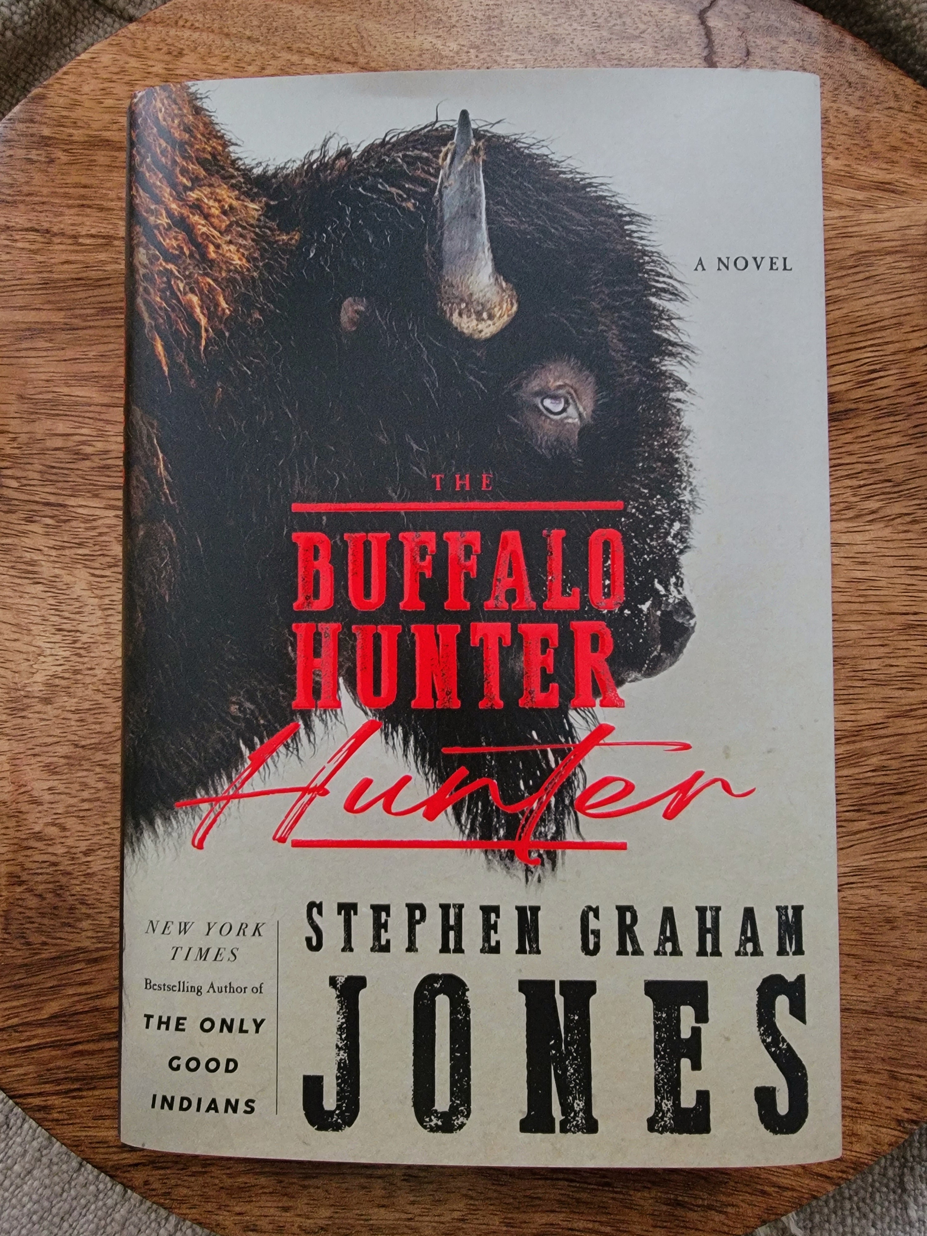 Buffalo hunter hunter book on a wood background