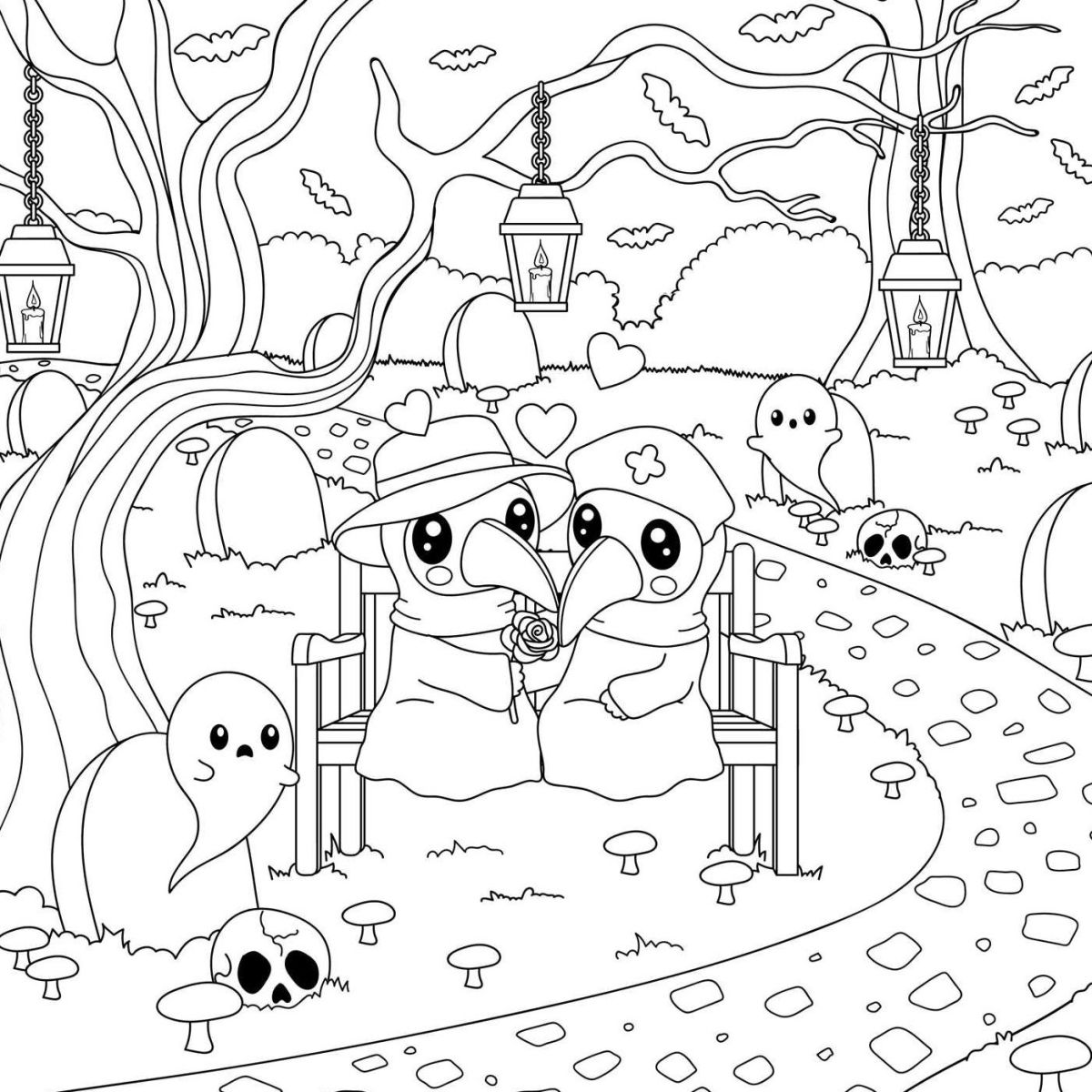 The Creepy Cute Love Coloring Book