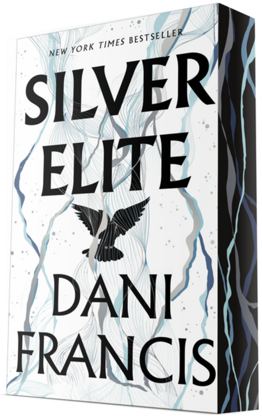 Paperback book cover of 'Silver Elite' by Dani Francis with a sprayed edge design 