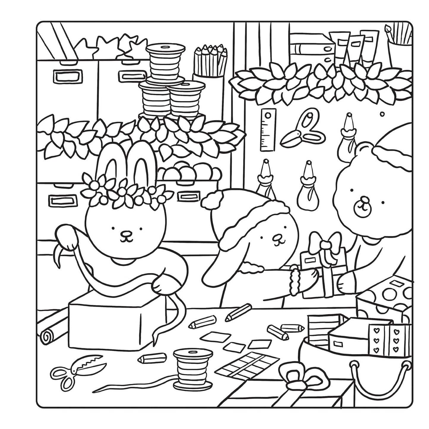 Snuggly Christmas - Coloring Book