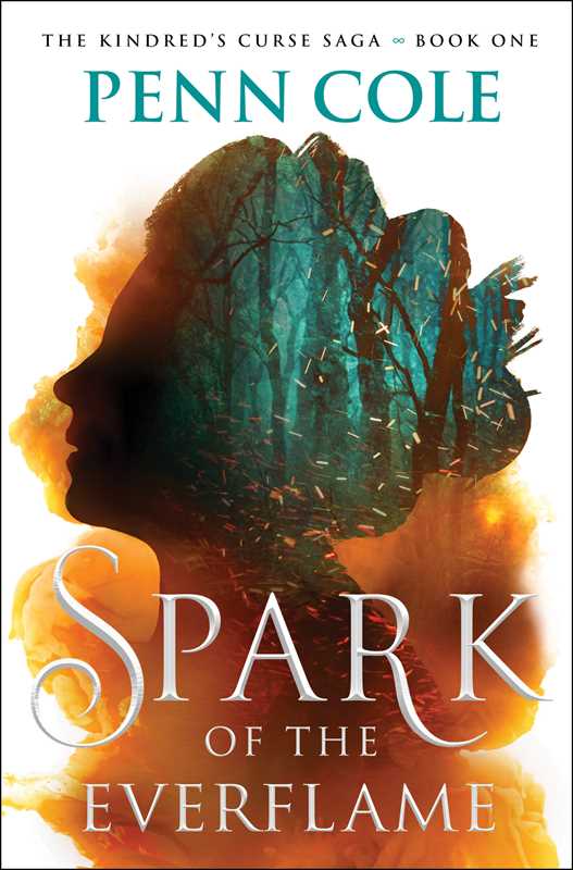 Cover of 'Spark of the Everflame' by Penn Cole featuring a woman in profile before a fiery backdrop